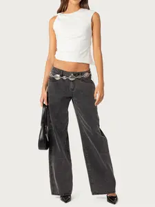 EDIKTED Raelynn Washed Low Rise Baggy Jeans