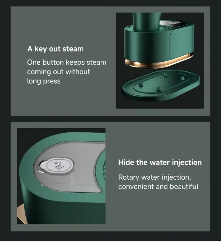 Mini Portable Folding Steam Iron, 180° Rotating New Iron Steamer for Clothes, Fast Heating, Handheld, Quick Wrinkle, Compact Handheld Steam Iron for Travel, College Dorm, Back to School, Apartment, Home Office (40W), Mini Travel Steam Iron