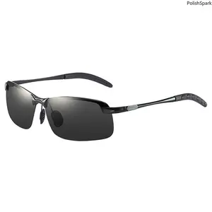 Photochromic Polarized Sunglasses | UV400 Protection Metal Frame Driving Shades for Men