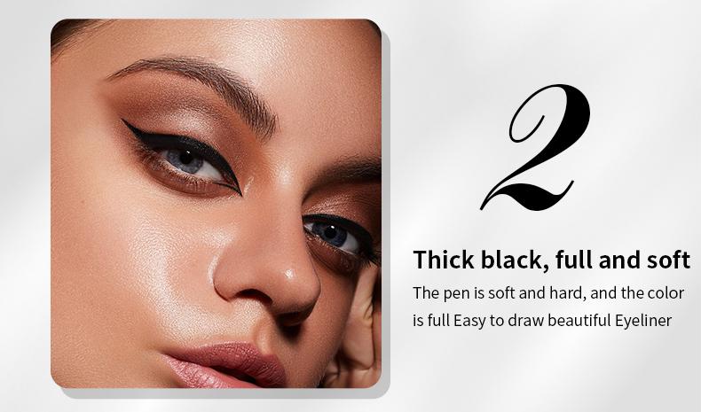 [YANQINA] Long-lasting eyeliner -lightweight, waterproof,vegan,cruelty-free,24-hour smooth application,ultra- creamy andsilky smooth texture.
