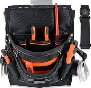 10-Pockets Electrician Tool Pouch with Belt Clip, Electricians Tool Pouches Bag, Tool Pouches, Electricians Tool Belt,Electrician Tool Belt
