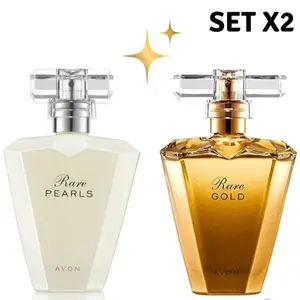 Avon Rare Pearls & Rare Gold Eau de Parfum Women's Set X2 - Elegant Fragrance Collection Avon Rare Pearls & Rare Gold Eau de Parfum Women's Set X2 - Elegant Fragrance Collection