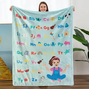High-Quality Digital Print Blanket, Soft Plush Design, Ideal for Cozy Comfort & Early Learning, Perfect Gift for Kids