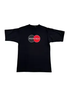 Balenciaga Credit Card Logo Oversized Fit T-shirt Black - Lightly Worn