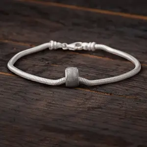 Meteorite Charm Bead Bracelet