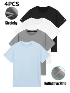 Men's round neck T-shirt - Soft and loose fitting T-shirt in multiple colors, suitable for daily casual wear