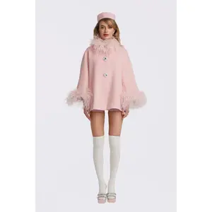 Angelica Feather Coat (Pink)