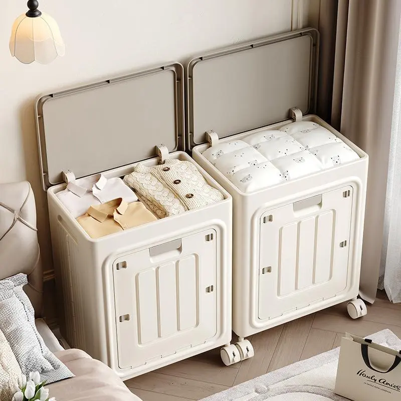UFORU Square Rolling Laundry Hamper with Wheels, Ventilated Plastic Basket, Eco-Friendly Odor-Resistant Lidded Bin, Portable Storage; Size Details in SKU Images, Assembly Guide in Main Image & Description, Laundry Basket Plastic