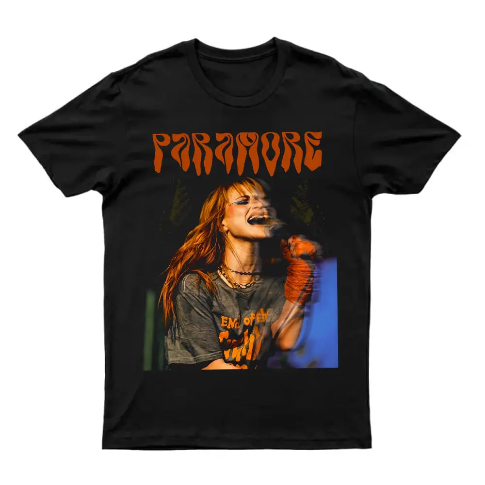 Paramore Hayley Williams Live Singing Graphic T-Shirt – Emo Pop Punk Fan Tee  Fan Favorite