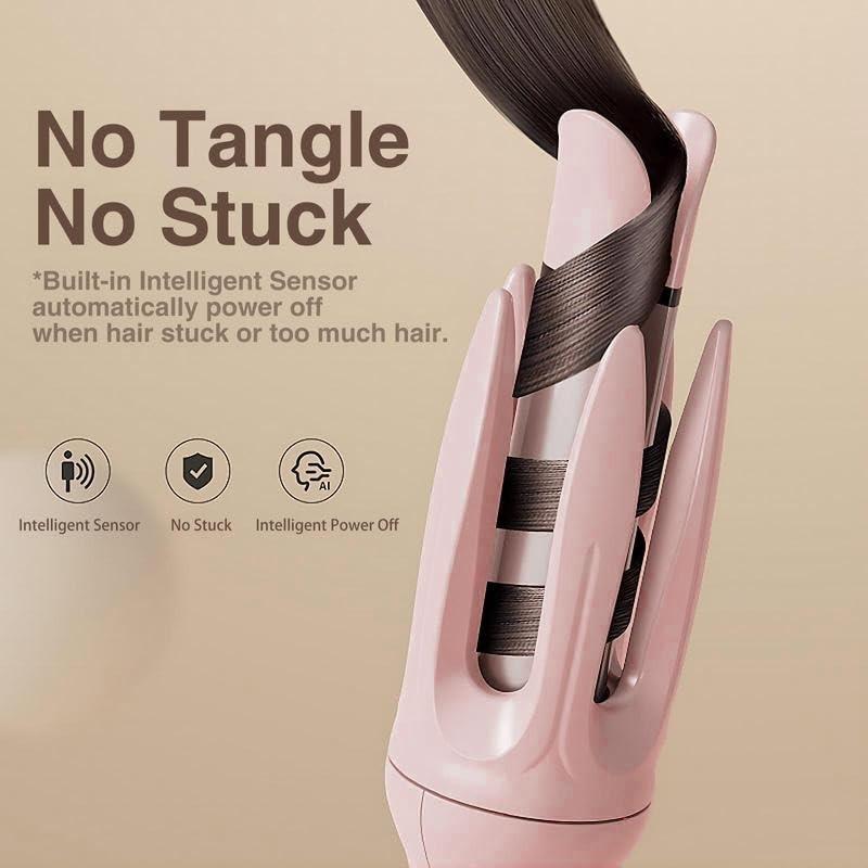 Electric Hair Curler, 4-Speed Temperature Controlled Adjustable Curler, LED Screen Curling Iron, Automatic Hair Curler, Cordless Hair Straightener