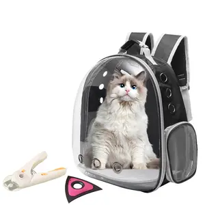 Vivicreate Cat Backpack Carrier, Pet Cat Carrier with Ventilated Design for Carrying Puppy Cats, Pet Carrier Back Pack Bag Space Capsule for Traveling/Hiking/Camping/Outdoors