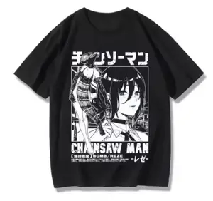 Anime T-shirt Women Chainsaw Man Manga Graphic Men Cotton Short Sleeve Tee Plus Size Women Tops Summer Streetwear