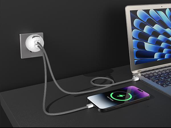 20W Dual Port Golf Ball Charger Block, GaN III Fast Wall Charger with UL Certification, Portable Mini Travel Charger for iOS & Android, Creative Sports Gift for Golf Lovers, USB-C & USB-A Power Adapter 20W Dual Port Golf Ball Charger Block, GaN III Fast Wall Charger with UL Certification, Portable Mini Travel Charger for iOS & Android, Creative Sports Gift for Golf Lovers, USB-C & USB-A Power Adapter