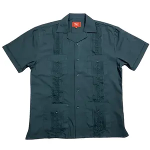 Guayabera Men's Collared Short Sleeve Shirt - Comfortable Casual Wear, Loose Fit, Available in Sizes Small-5XL, True to Size - Tops, Menswear
