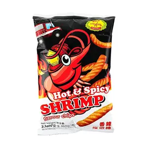 Dragonfly Brand Spicy Shrimp Prawn Crackers 60g - Authentic Malaysian Snack