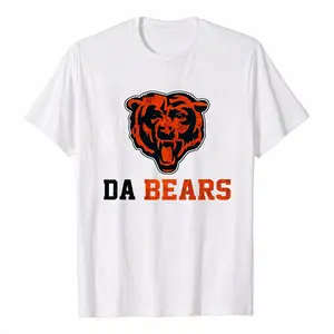 Unisex BEARS Graphic Tee with DA BEARS, 100% Cotton Football Team Inspirational Shirt for Game Day, Football Fan Gift