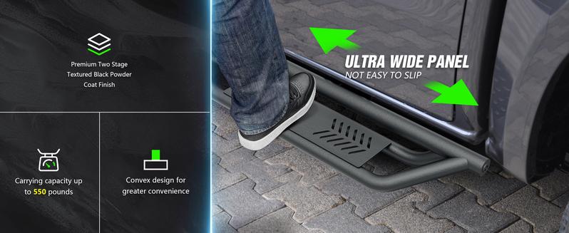 EYOUHZ for Bronco Running Boards Side Steps Compatible with 2021 2022 2023 2024 2025 2026 Ford Bronco 2 Doors (Excluidng Sport Models), Heavy Duty Two Stairs Design Nerf Bars Plates Rock Sliders Rail EYOUHZ for Bronco Running Boards Side Steps Compatible with 2021 2022 2023 2024 2025 2026 Ford Bronco 2 Doors (Excluidng Sport Models), Heavy Duty Two Stairs Design Nerf Bars Plates Rock Sliders Rail