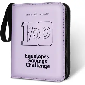 100 Envelope Challenge Binder, 2025 Upgrade 100 Envelopes Money Saving Challenge, Savings Challenges Book with Challenge Tracker to Save $5,050