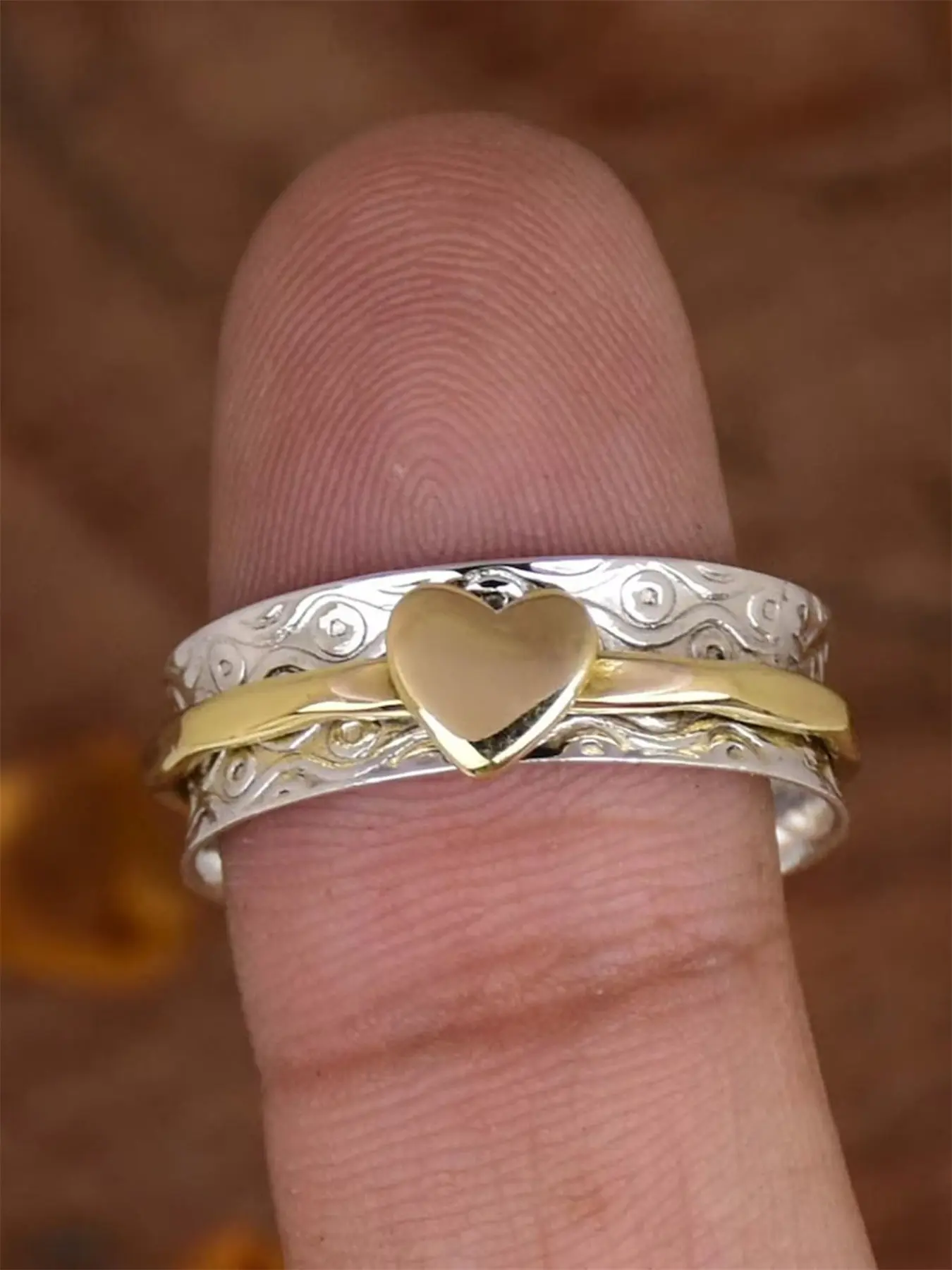 1 PC Charm Ring Elegant Ring For Women Beautiful Rings Heart Shaped Ring Signet Ring For Engagement Party Jewelry Valentine's Day Gift