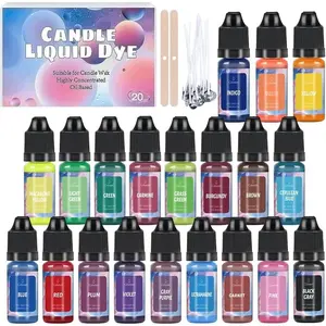 Oil-Based Candle Dye  Non-Irritating for DIY Making Supplies -  Concentrated Coloring for Soy Wax Dyes, Beeswax, Gel Wax, Candle Making Kit