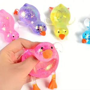 [4pcs Maltose Squeezing Toys] 4pcs Maltose Duck Squeezing Toys,, Toys, Fidget Toys, Halloween Party Gift Toys, Halloween Decorative Ornaments Birthday Gift