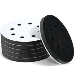 5 Inch 8 Holes Orbital Interface Pads, 6 count  Sanding Pads for Orbital Sander, Interface Pads with Cushion Sponge
