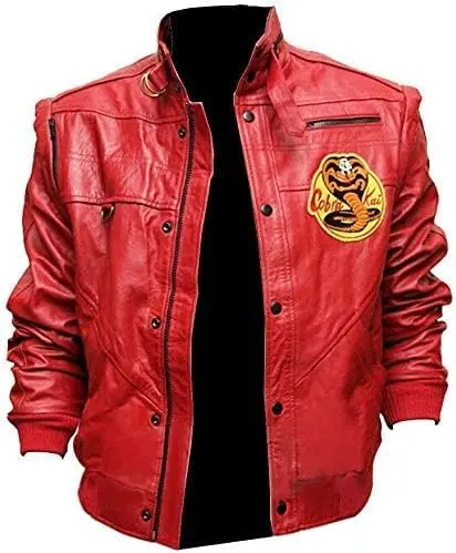 Johnny Lawrence Red Jacket-Inspired Faux Leather Jacket for Men