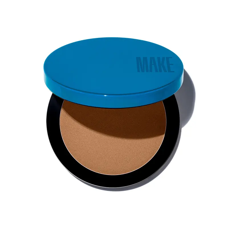 Skin Mimetic Microsuede Powder Bronzer – Buildable, Blendable Soft Matte Bronzer with Hyaluronic Acid & Ceramides by MAKE Beauty