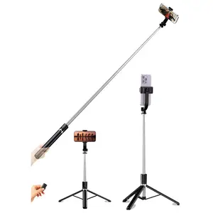 Wireless Selfie Stick with Light & Tripod Stand, Portable Selfie Stick, Selfie Accessories for Outdoor Travel, Phone Accessories