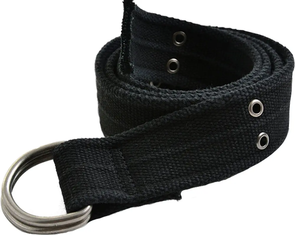 Unisex Comfortable Washed Cotton Military Belt - 1.5" Width, Vintage Full D-Rings Design, Chrome Buckle for Casual Wear, Available in Large, Medium 44" Sizes, Very Stylish And Comfortable