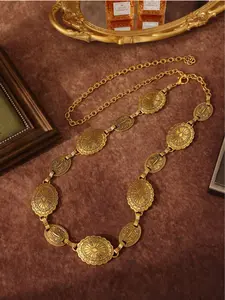 Boho Fashion Vintage Irregular Oval Pendant Waist Chain, Punk Gothic Simple Luxury Body Chain for Women, Party Wedding Gift