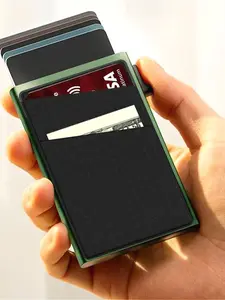 Anti-theft Cards Protectors Card Holder Minimalist Smart Wallet RFID Protection Aluminum Metal Box Cardholder Case Porte Carte