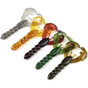 【Summervibes】15Pcs Floating Crawfish Soft Fishing Lures, Realistic Shrimp Lobster Shaped Soft Plastic Baits, Lifelike Swimming Action Fishing Tackle, Durable Bionic Fish Attractant Lures for Freshwater Saltwater Bass Trout Outdoor Angling