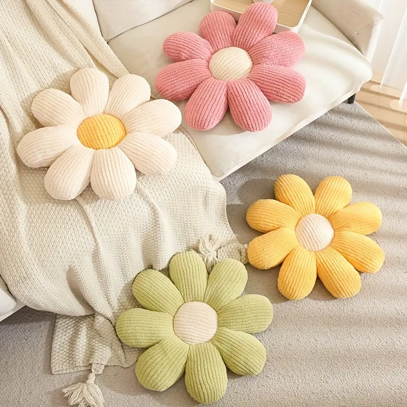 1PC Spring Floral Fabric Pillow, Home/Kitchen Chair Flower Cushion Decor, Floral Throw Pillow Decor, Girls’ Bedroom Floral Decoration