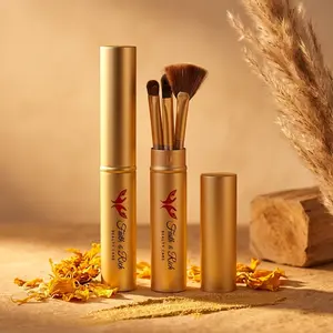 Eyebrows - Portable Makeup Brush Set – Travel-Friendly Mini Beauty Brushes with Protective Case