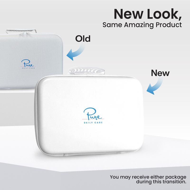 Pure Daily Care Premium Travel Case for NuDerma Wands - Shock Resistant Waterproof Zipper Closure - Compact 13x9x3 inch Storage for 6 Wands & Base Handle