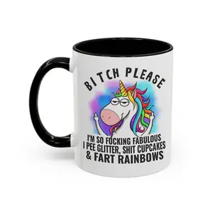 Dust Sassy Unicorn, Funny Sarcastic Quote, I Sprinkle That S*it on Everything Mug, Sassy Humor, Funny Unicorn Lover Mug, Coffee Mug, Gift, Bestie, Humor, Sarcasm Ceramic Coffee Mug, Ceramic Coffee Cup - unc10200