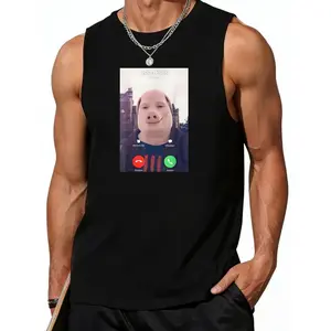 calling john pork vests casual crew neck cotton vest birthday fashion funny vest
