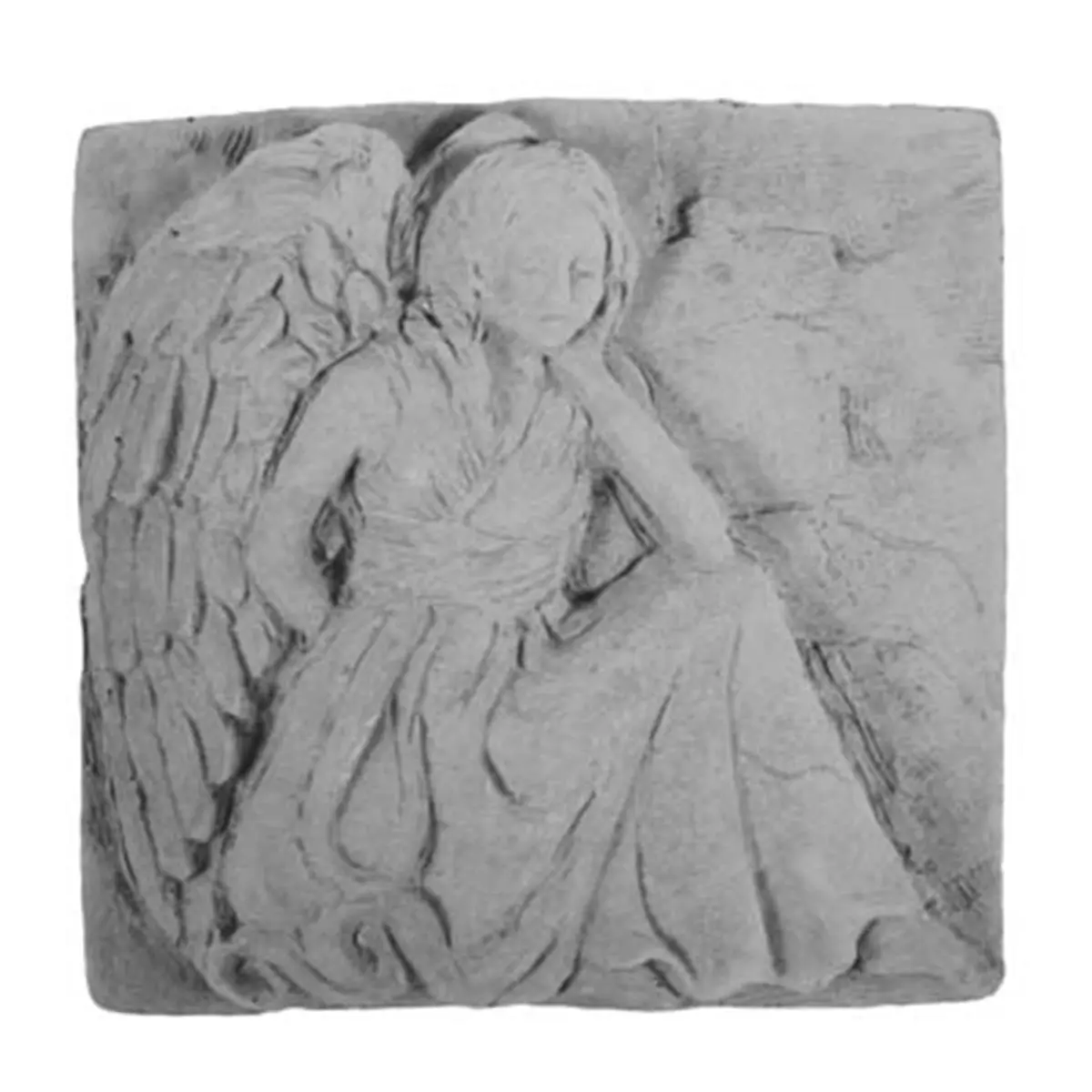 Kay Berry Inc. 22320 Decorative Kneeling Angel Plaque, 4.25" x 4.5" Hanging Home Decor Sign
