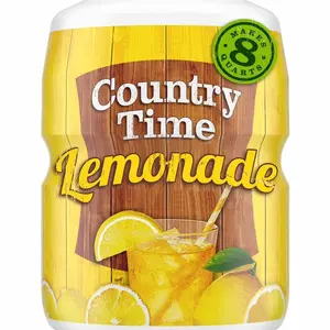 Country Time Lemonade Powdered Drink Mix, 1 Canister, for Flavorful Hydration and Shareable Refreshment, Naturally Flavored with Other Natural Flavor, No Artificial Sweeteners or Flavors, 19 oz
