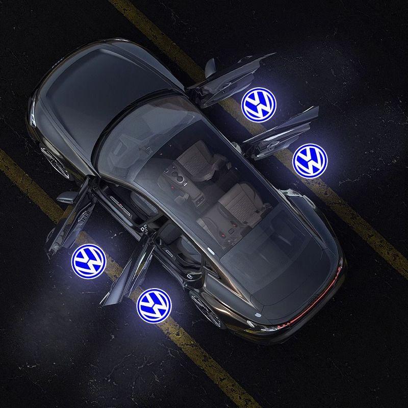 Vehicle Welcome Light Logo Projector Lamp Accessories for Volkswagen GTI, Polo, Golf, Passat, Tiguan, Arteon, Touareg, Tiguane, Caddy, Jetta, Bee
