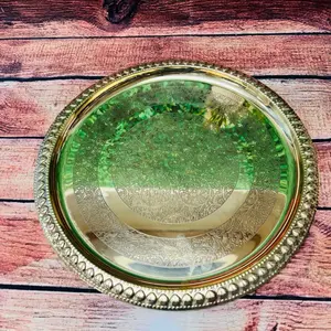 Brass Pooja Plates / Tray / Kisti with Decorative Edge Brass Pooja Plates / Tray / Kisti with Decorative Edge