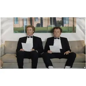 Step Brothers The Interview - Will Ferrell Motivational Inspirational Office Gym Dorm Wall Decor Design on a 3X5 Feet Flag for Easy Hanging. Authentic BANGER FLAG
