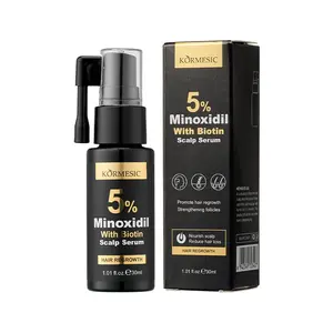 KORMESIC Minoxidil Hair Regrowth Scalp Essence Water 30ml,2026 Advanced New Formula Promotes Hair Growth for Thicker Hair, 5% Active Ingredient, Fragrance-free Formula for Men and Women.