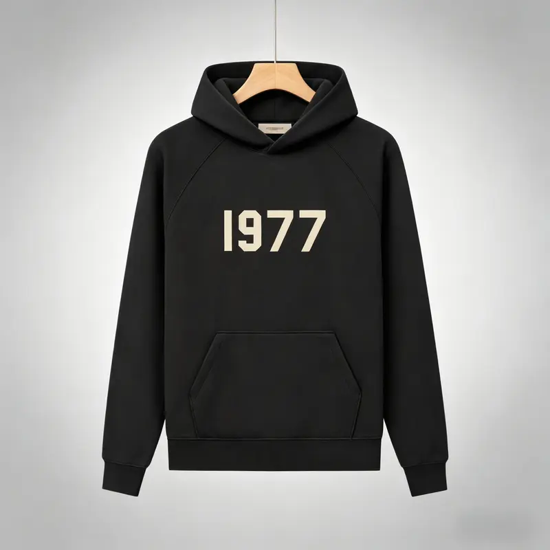 Fog Essentials パーカーブラック黒1977ロゴ essentials 1977 hoodie - TikTok Shop トップス