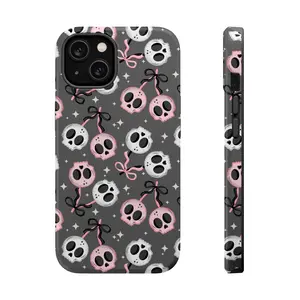 Cherry Skull Phone Case, Coquette Halloween Phone Cover Tough Cases for iphone 17 promax case air 16 plus 15 promax 14 pro 13max 12 11 Samsung S25 EDGE S24 S23 S22 S21 NOTE 20 Ultra Fe A71 A56 A36 Protection Smartphone