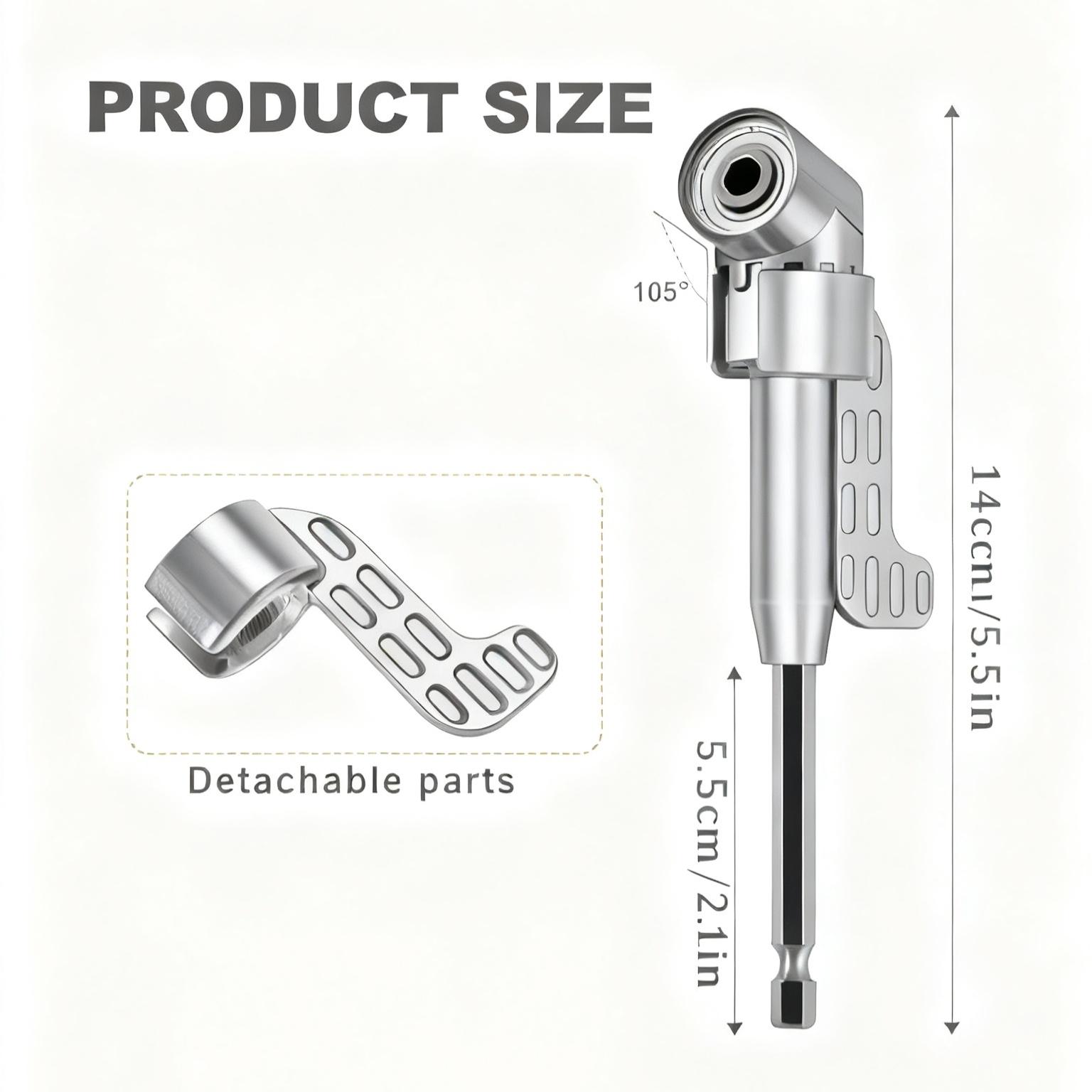 Right-Angle Drill Bit Accessory Set(3pcs) with Multi-function Bend Screwdriver Bit Include 2Pcs  105° Right Angle Drill Attachment 10 Short Screwdriver Bits Screwdriver Bit Kit  Suitable for Narrow Spaces Bits for Heavy-Duty Tool Kit angle drill adapter