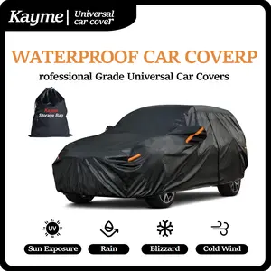 KAYME 7-Layer Car Cover | Waterproof All-Season Heavy-Duty Material with Reflective Strips | Suitable for Sedan, SUV/JEEP, Coupe/Sports, Universal Size 165-250 inches