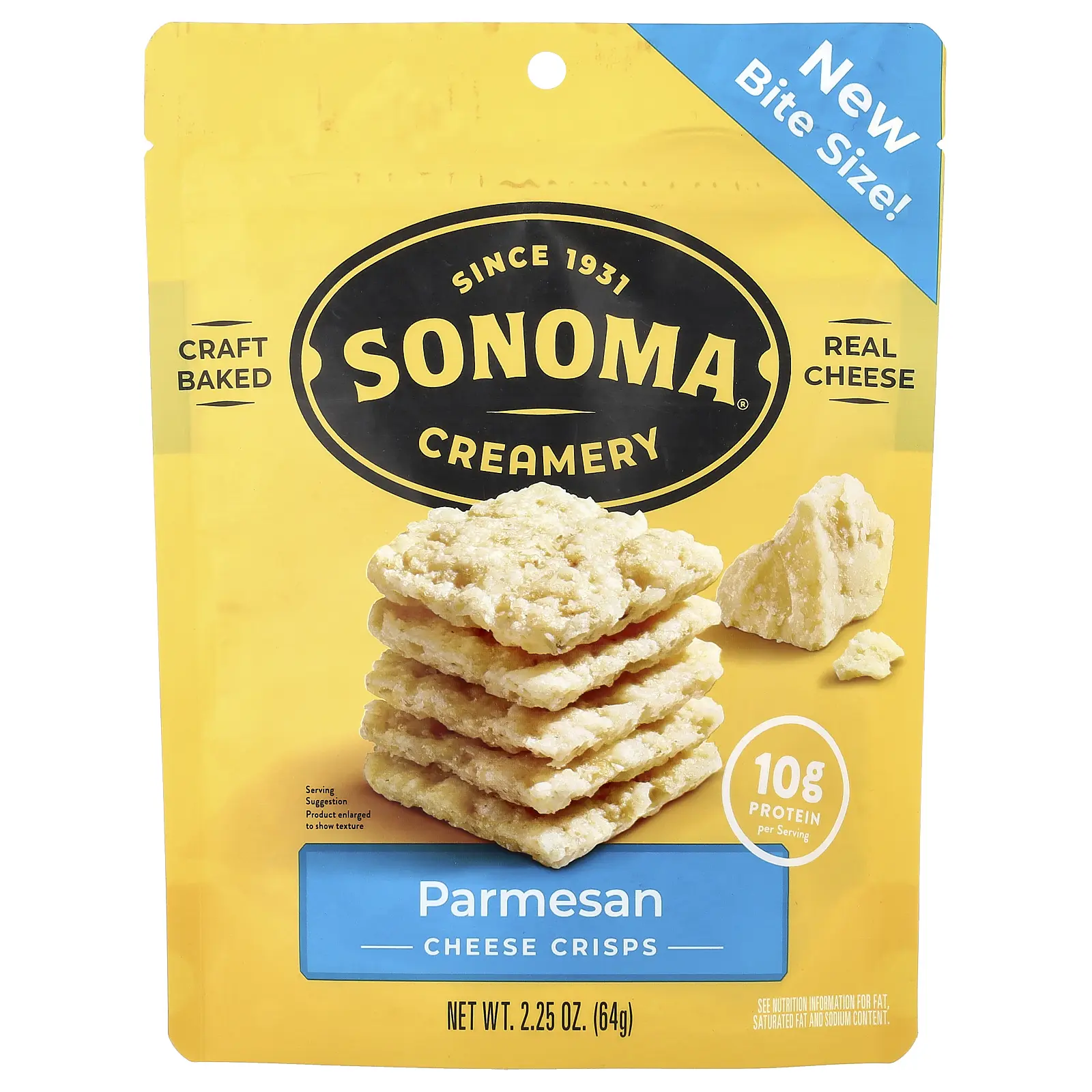 Sonoma Creamery Cheese Crisps, Parmesan, 2.25 oz (64 g) Sonoma Creamery Cheese Crisps, Parmesan, 2.25 oz (64 g)