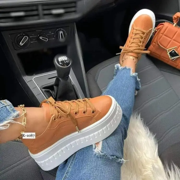 Casual Platform Women's Shoes Flat Women's Sneakers